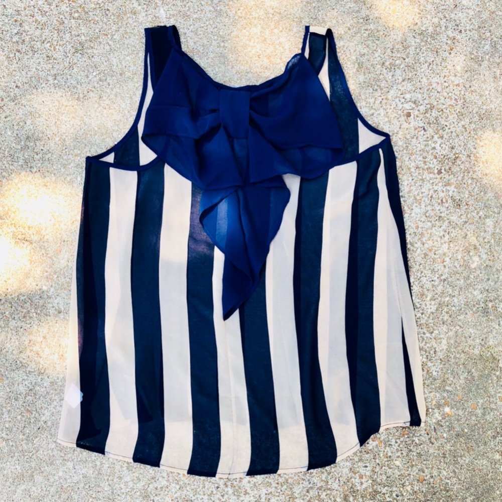 Roska Cream & Navy Blue Women’s Blouse